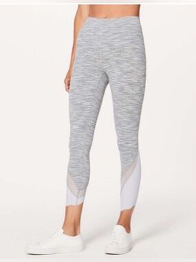 Lululemon Wunder Under Crop II Space Nimbus Battleship Colorway Sz 6